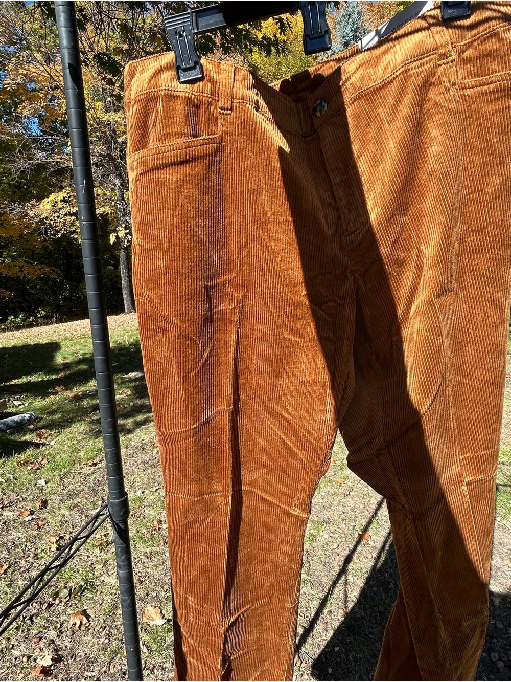 NWT CJ banks women’s barely boot  Corduroy Pants in Rust Brown/orange